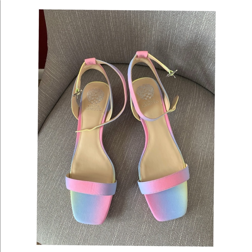 Vince Camuto Tie Dye Pastel Block Sandal